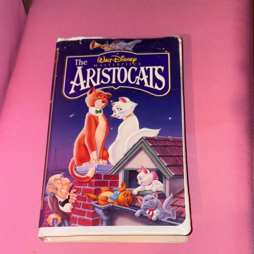 Disney The Aristocats VHS with Blue and White Cover
